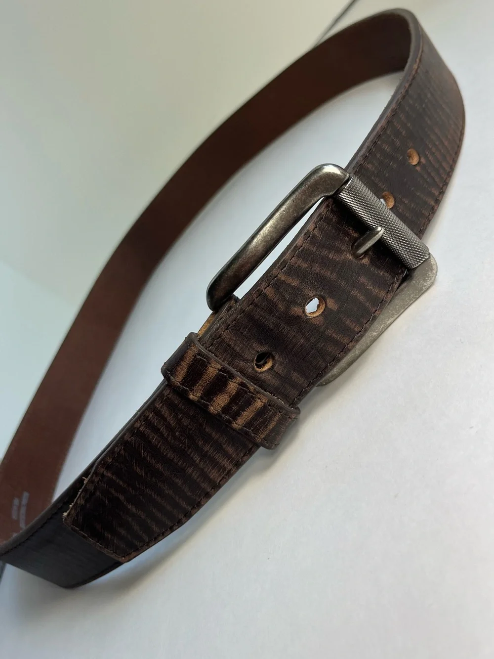 Justin Men's 44 Brown Bomber Western Work Belt C11745 Removable Buckle